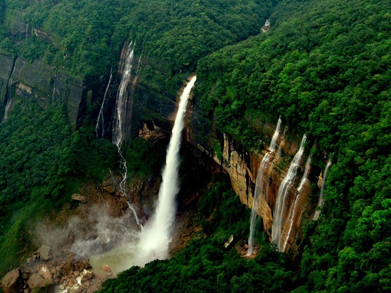Nohkalikai Falls in Cherrapunji Meghalaya