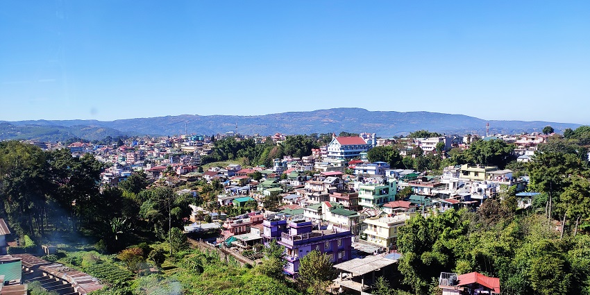 Shillong city view with colonial architecture