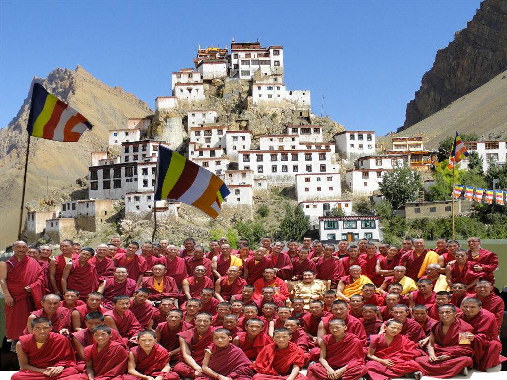 Key Monastery perched on hilltop in Spiti Valley