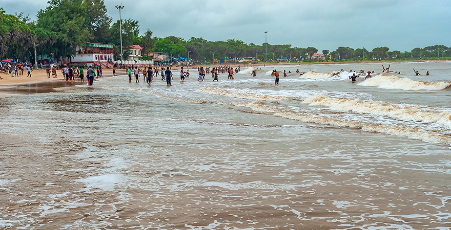 Scenic view of Nagoa Beach in Diu