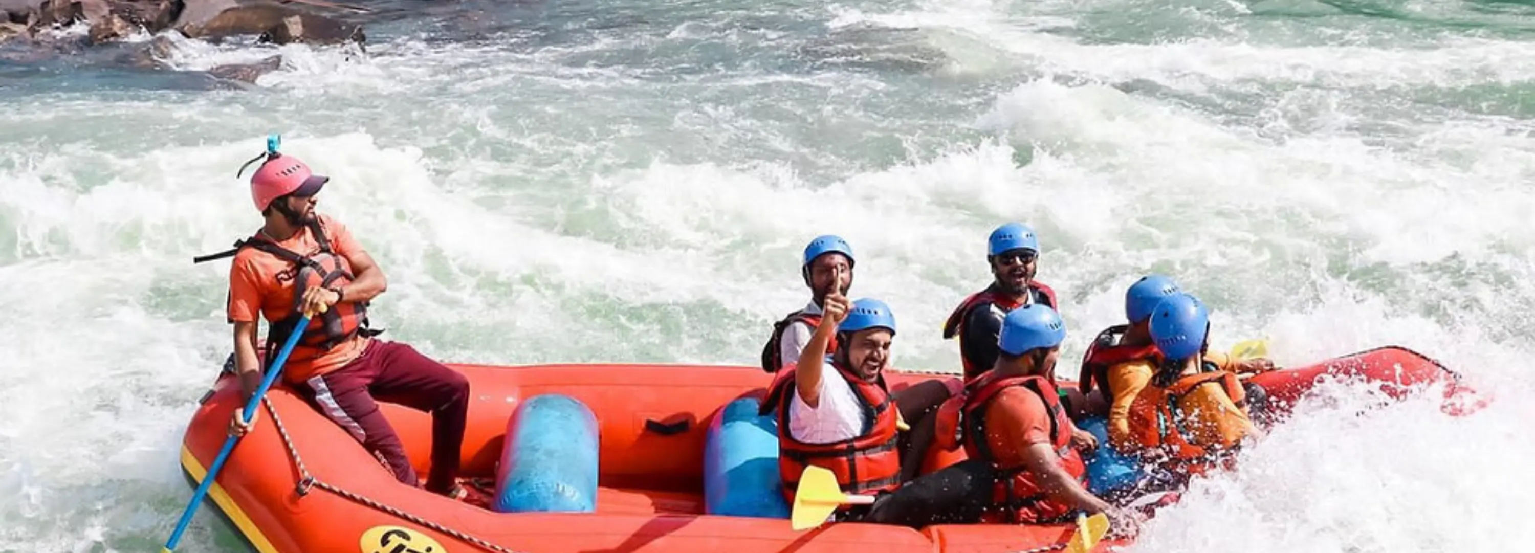 River rafting camp in Rishikesh during peak season