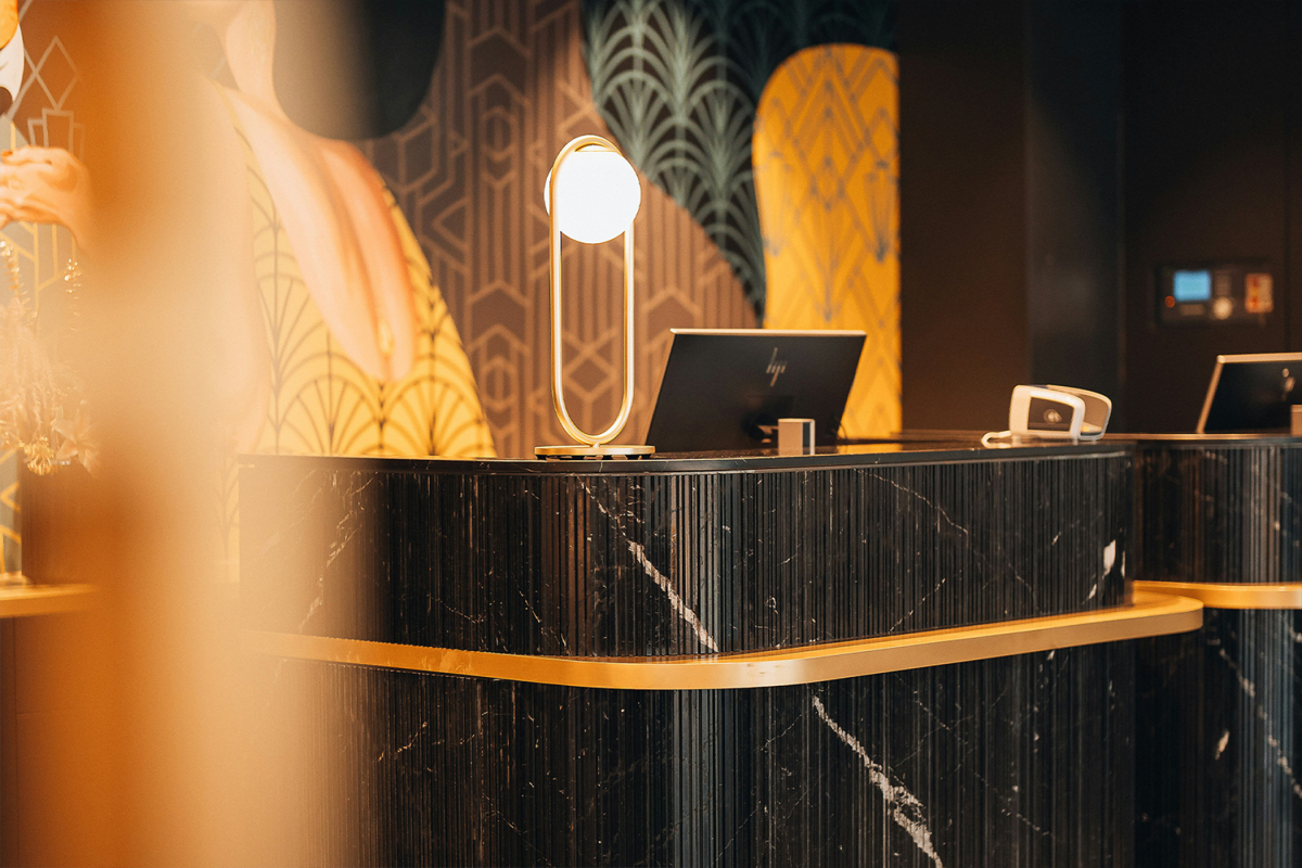 Check-in desk and host support in a Varanasi Airbnb