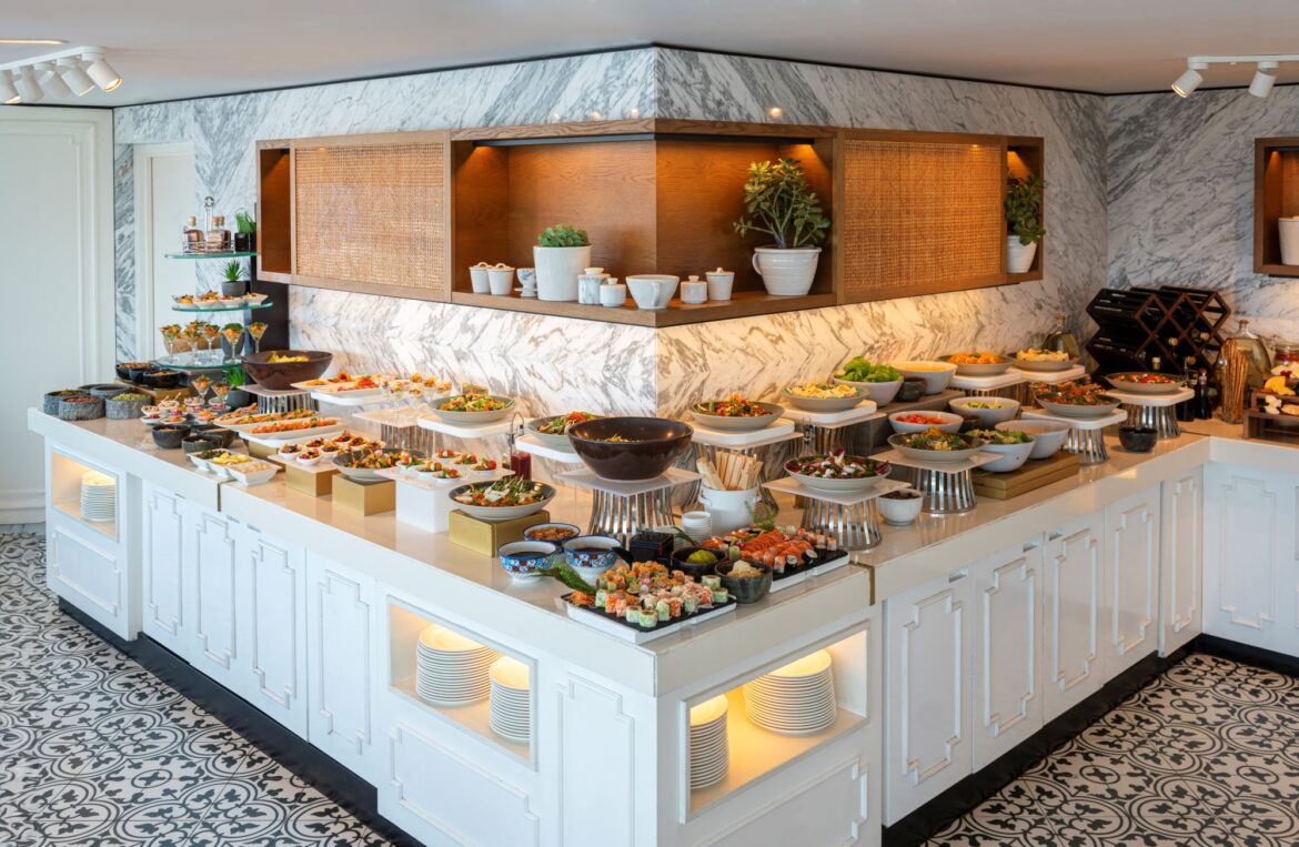Al Dawaar international buffet spread with diverse culinary options
