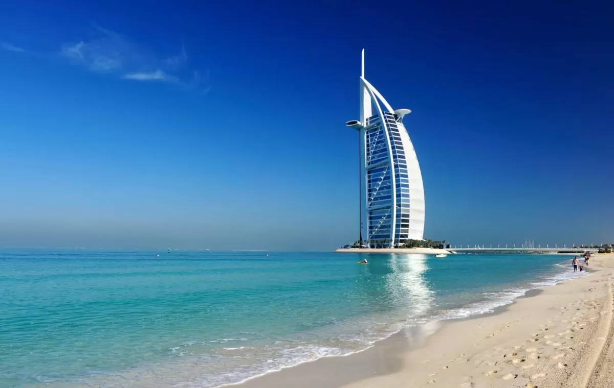 Al Sufouh Beach Dubai with Burj Al Arab view