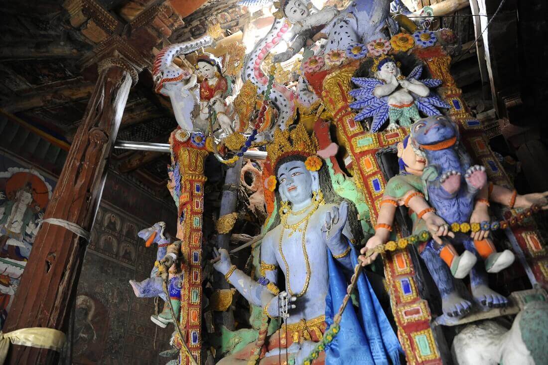 Ancient Alchi Monastery with traditional artwork Ladakh