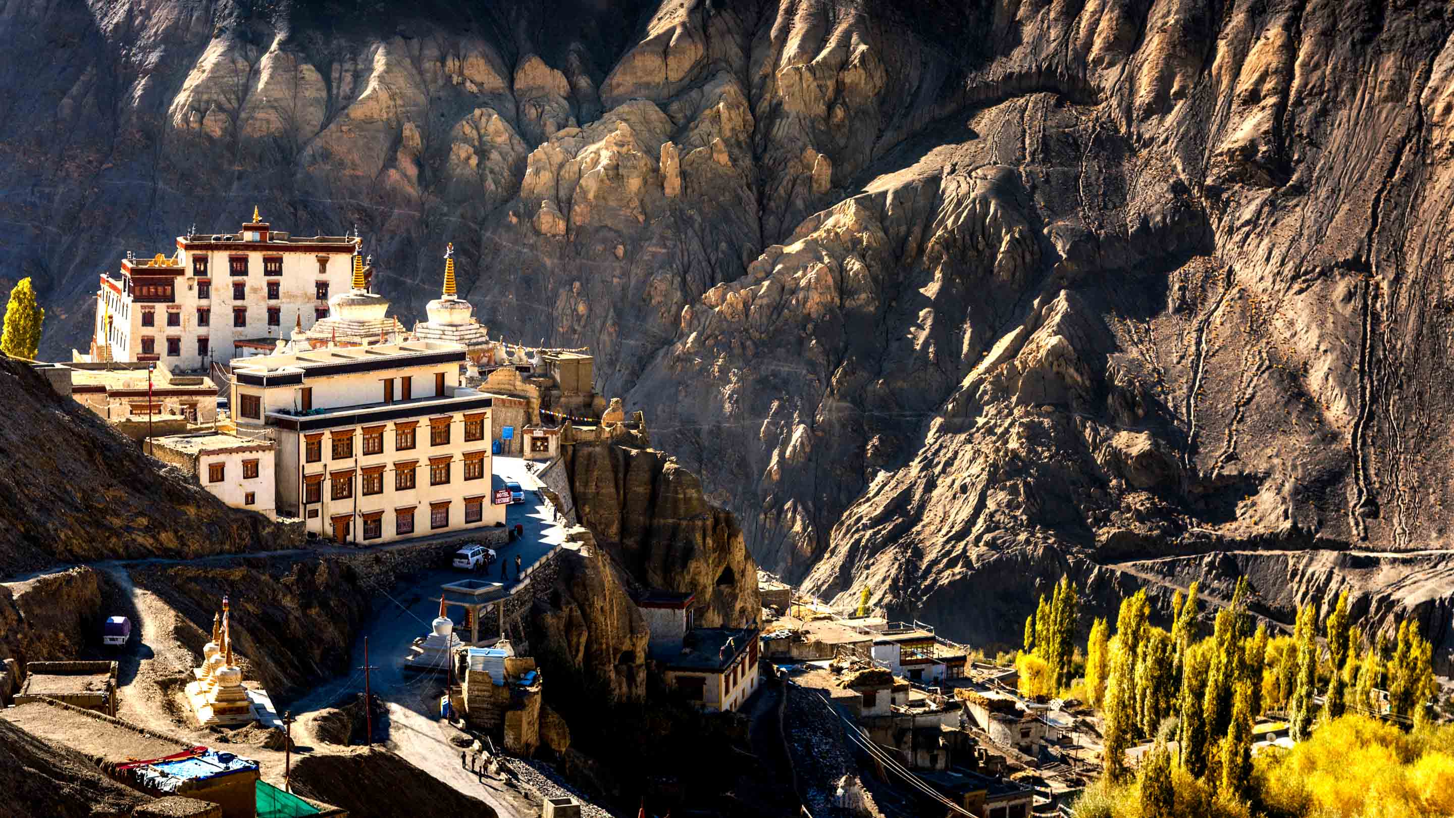Lamayuru Monastery on moonland landscape Ladakh