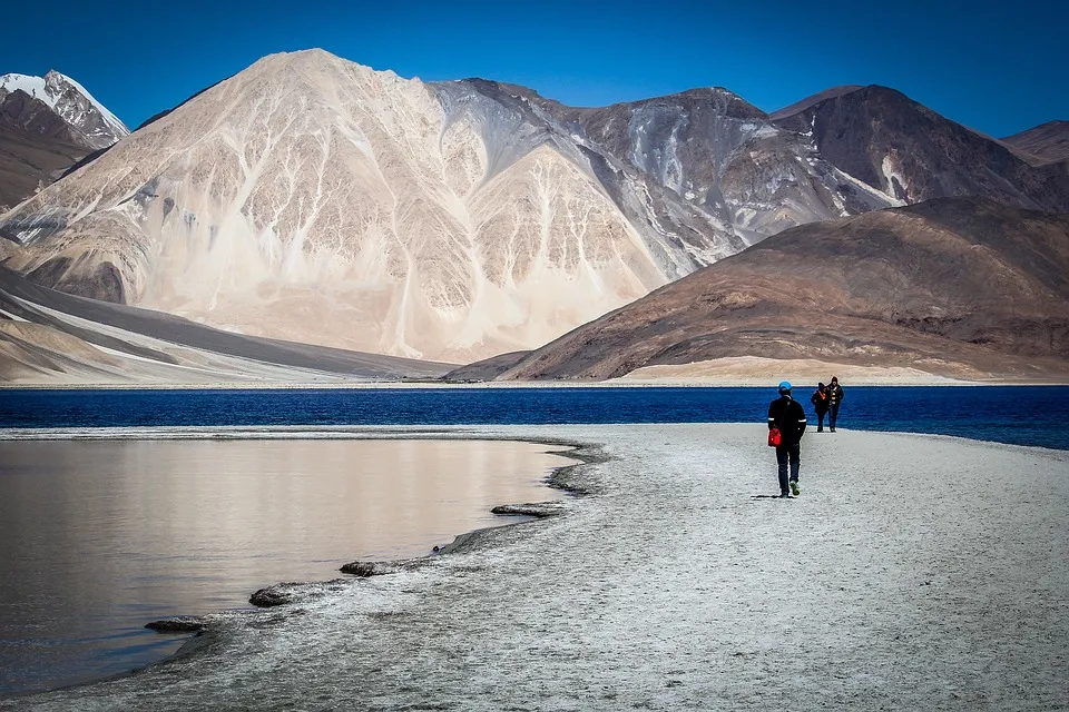 Spectacular landscape of Leh Ladakh with mountains