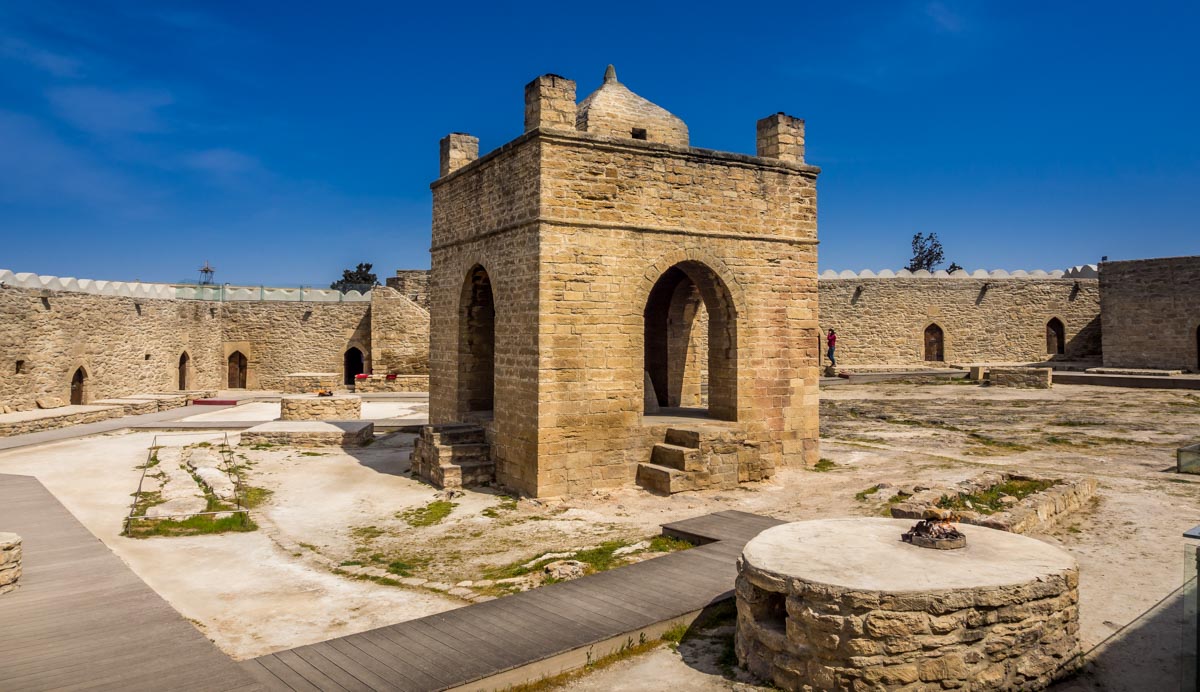 Ateshgah Temple Architecture and Courtyard View