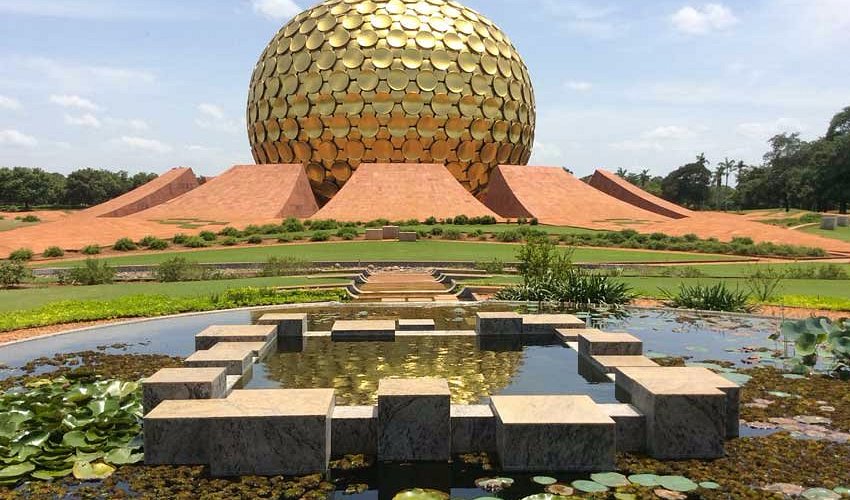 Pathway towards Matrimandir viewpoint in Auroville