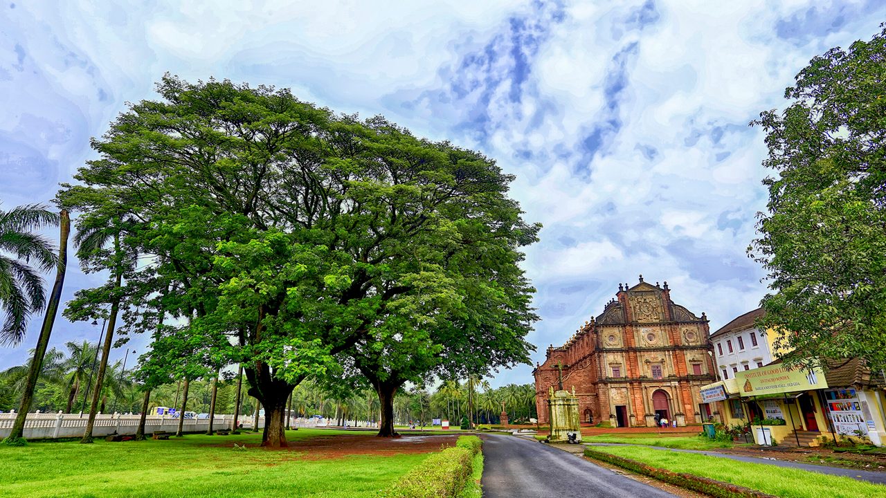 Basilica of Bom Jesus in Old Goa overview