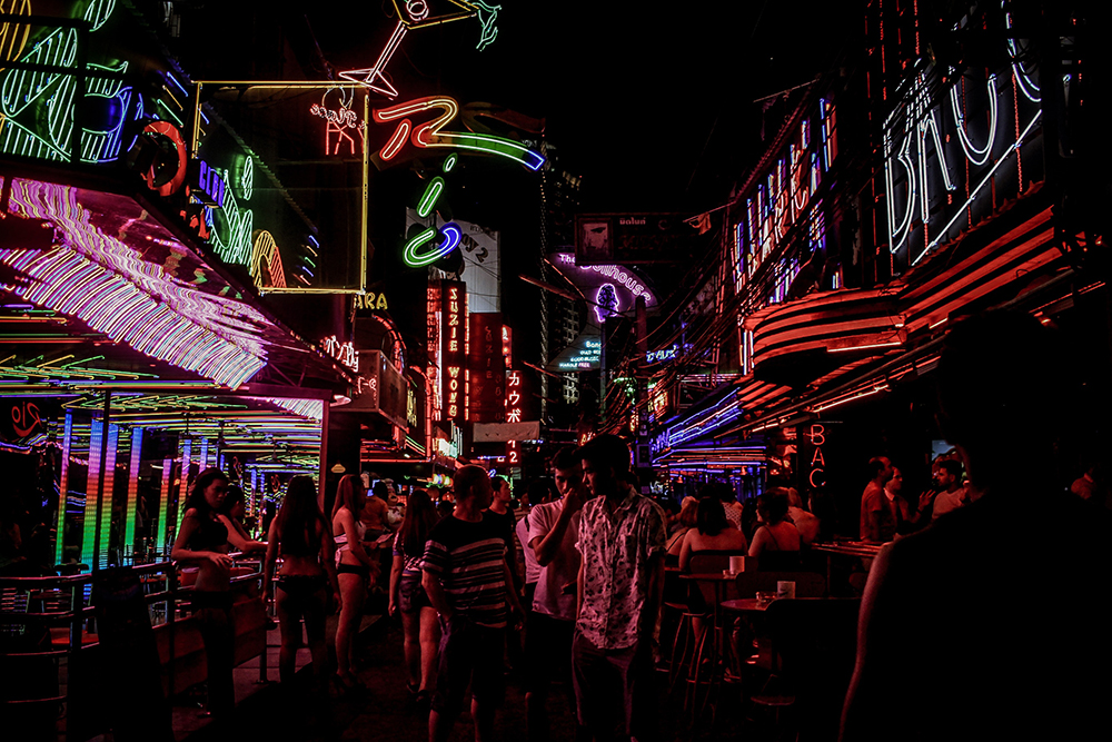 Delhi nightlife skyline and club district overview