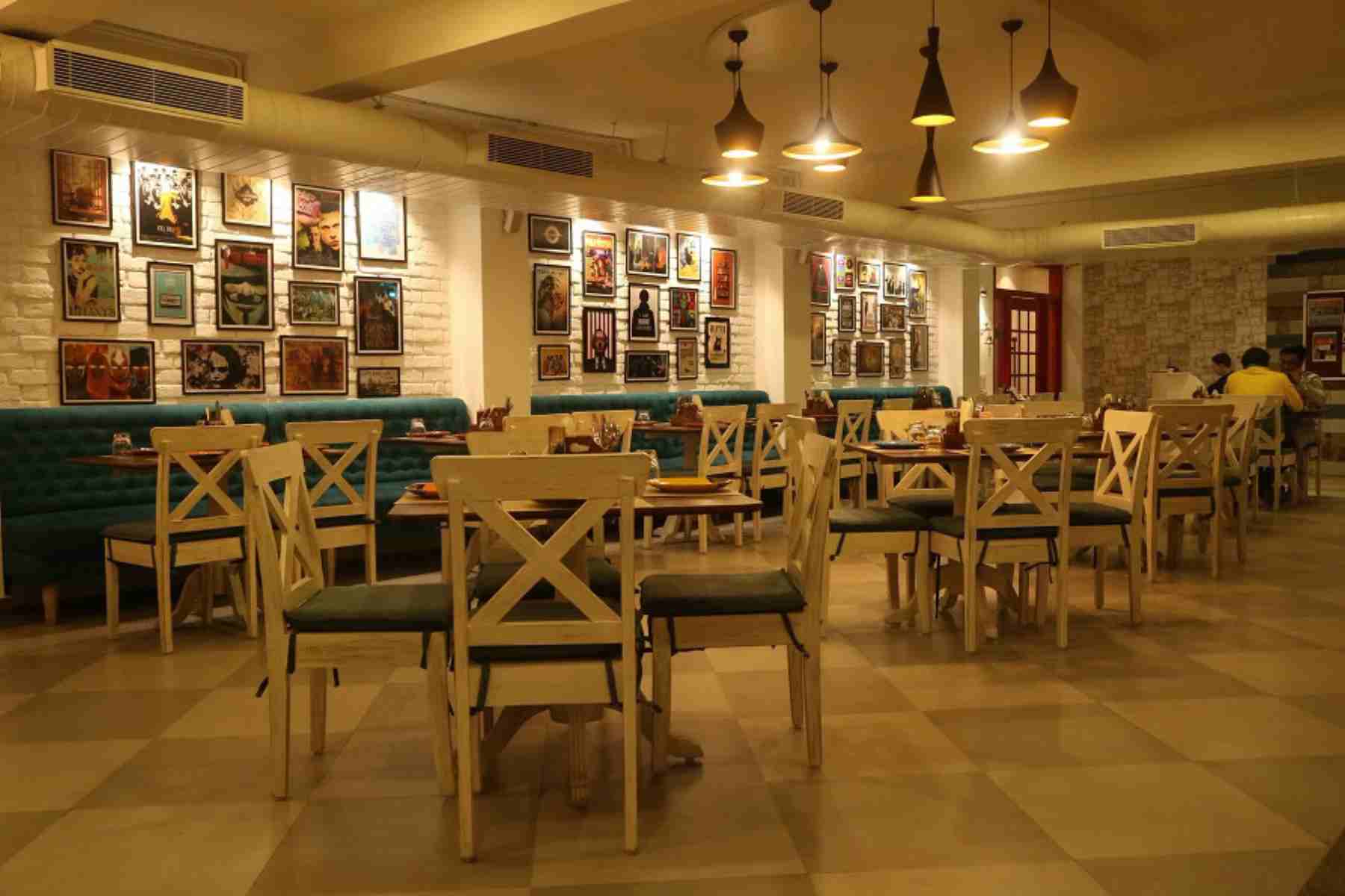 Restaurant dining setup in Varanasi