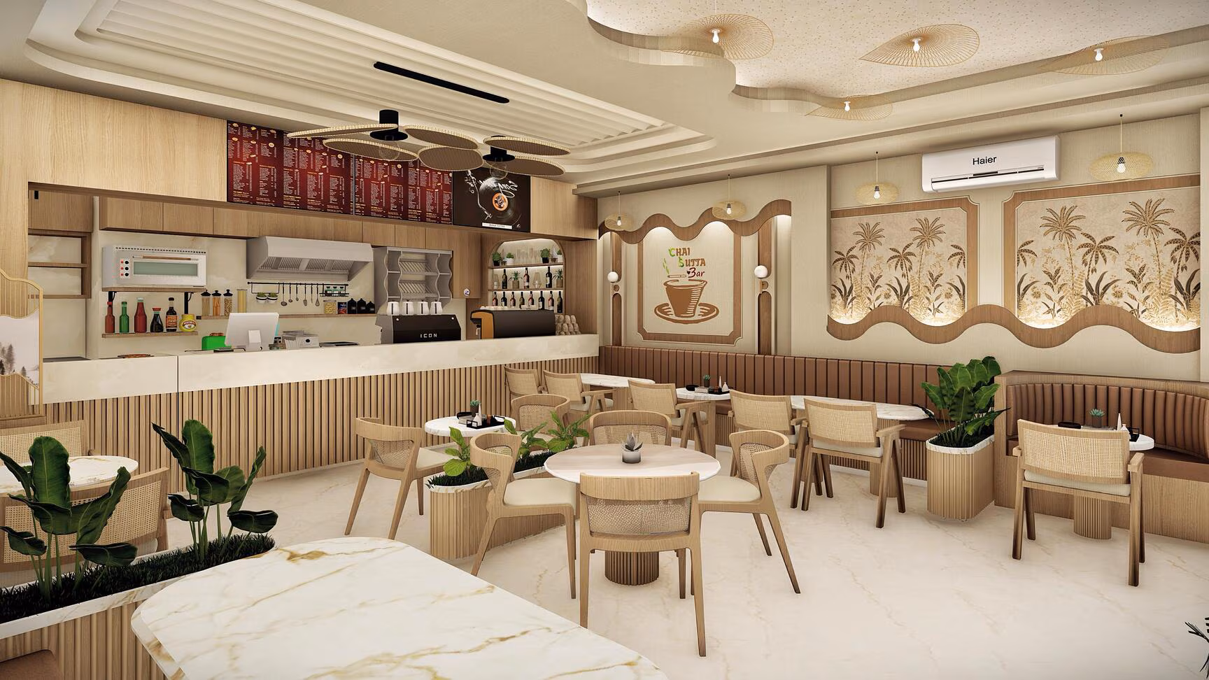 Modern cafe ambience in Ambala for social outings