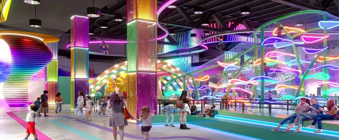 Candy Museum Dubai building exterior with colorful signage