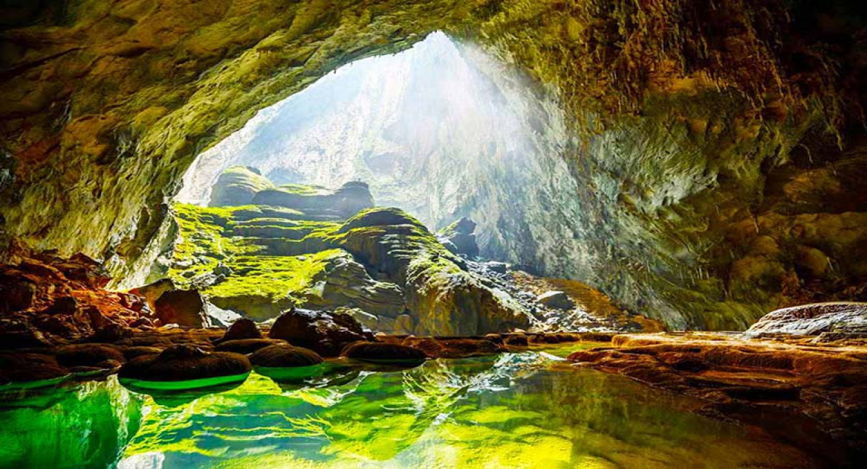 Limestone cave landscape in Vietnam