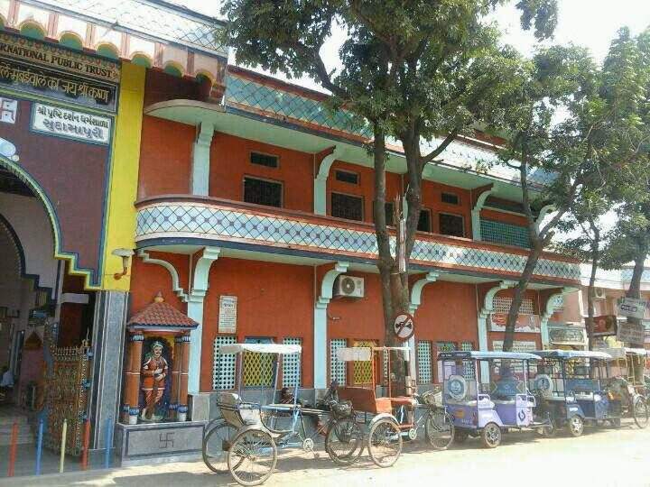 Champaran village overview showing temple spires and traditional houses along the river