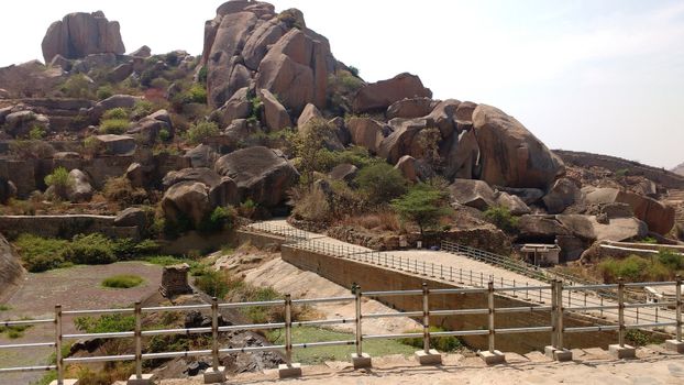 Rocky terrain of Chitradurga Fort