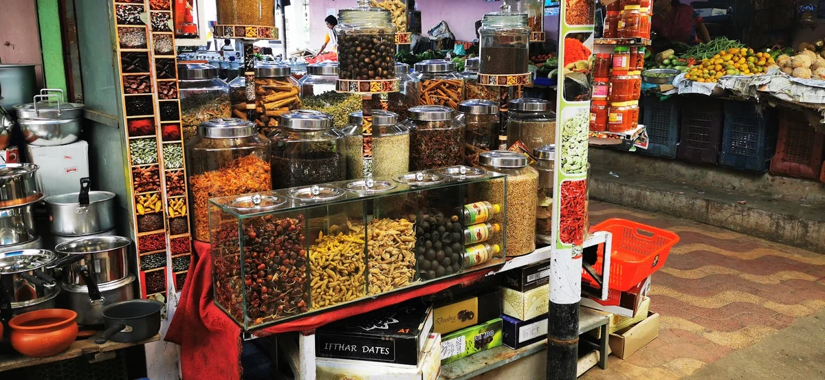 Market lane overview at Connemara Market Trivandrum
