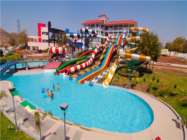 Water slides zone at Crescent Water Park in Indore
