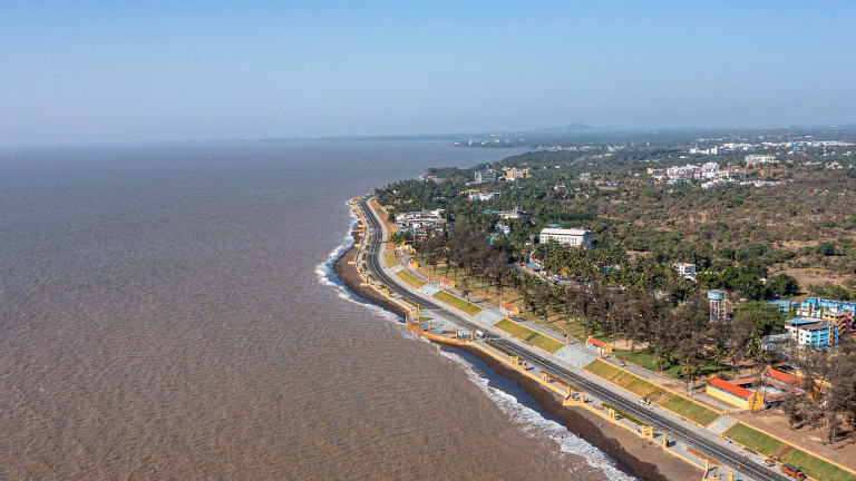 Evening coastal culture view in Daman and Diu