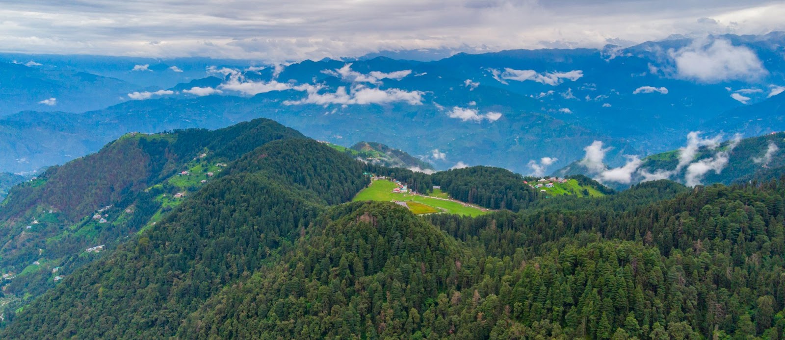 Dalhousie hill station panoramic view in Himachal Pradesh