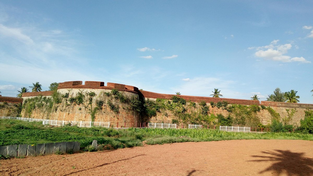 Entrance structure and walls of Devanahalli Fort near Bengaluru