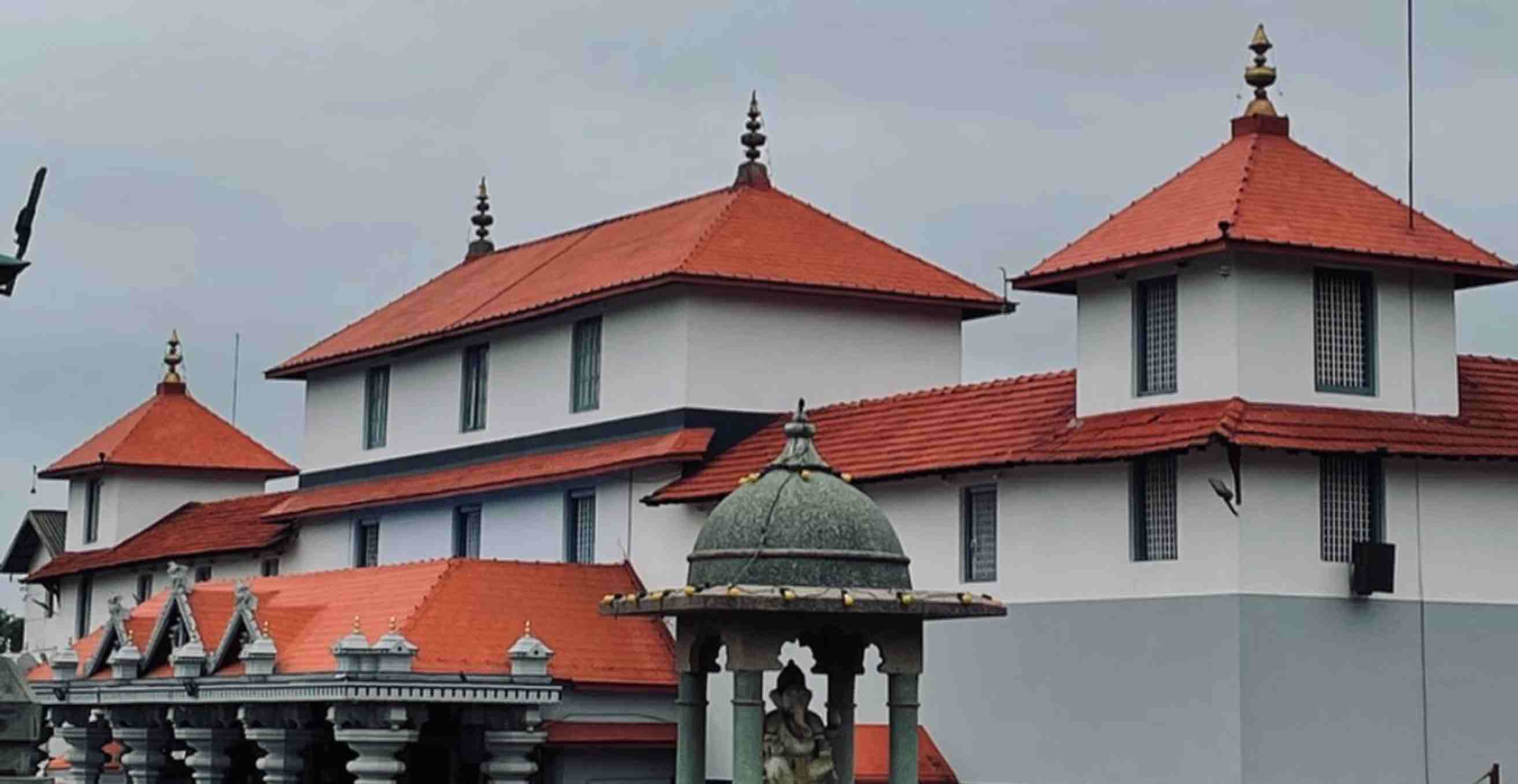 Dharmastala Temple main entrance and pilgrimage activity