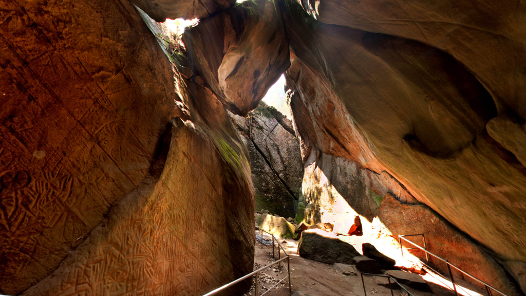 Unique Rock Formation at Edakkal Caves