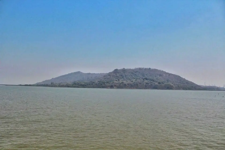 Island landscape view around Elephanta Caves near Mumbai