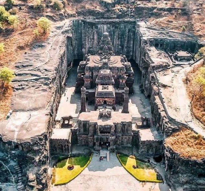 Kailasa Temple at Ellora - world's largest monolithic structure