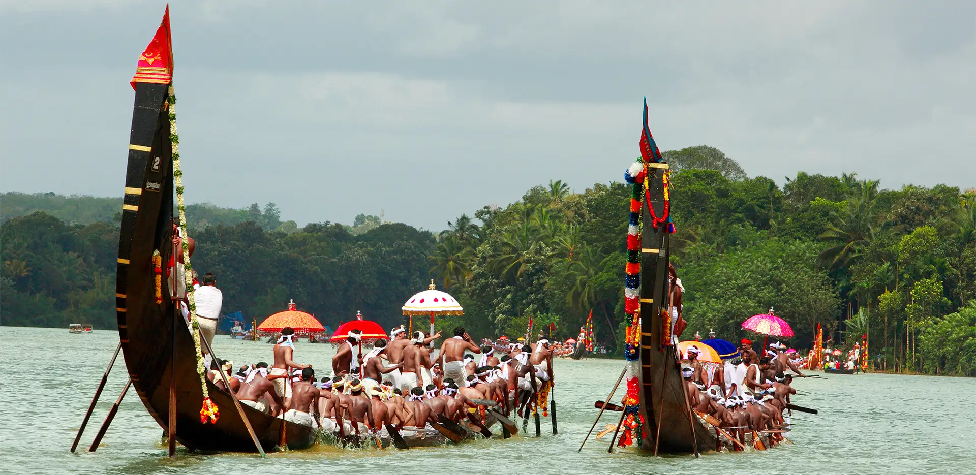Traditional snake boat race in Kerala