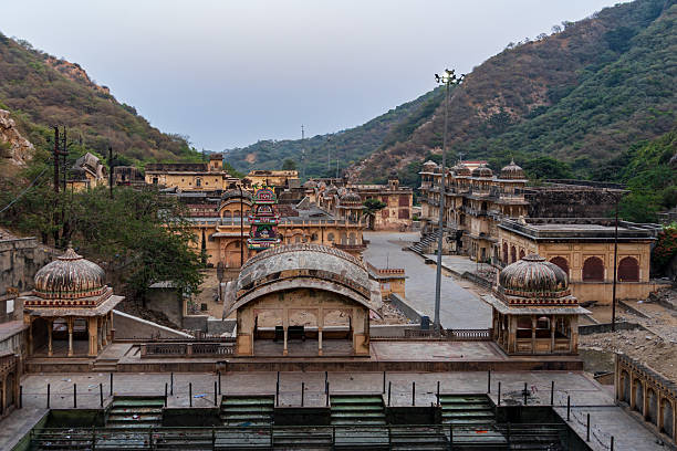 Photography at Galtaji Temple Jaipur with kund reflections and temple architecture