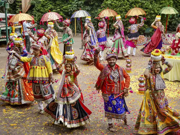 Traditional Chaniya Choli and Kediyu outfits for Garba in Ahmedabad