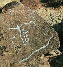 Ancient rock engravings and petroglyphs in Gobustan reserve