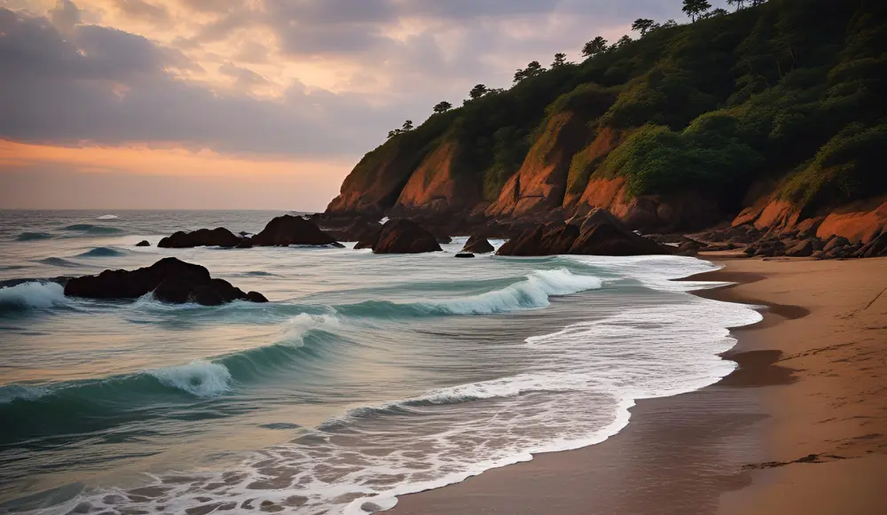 Gokarna beach with turquoise water