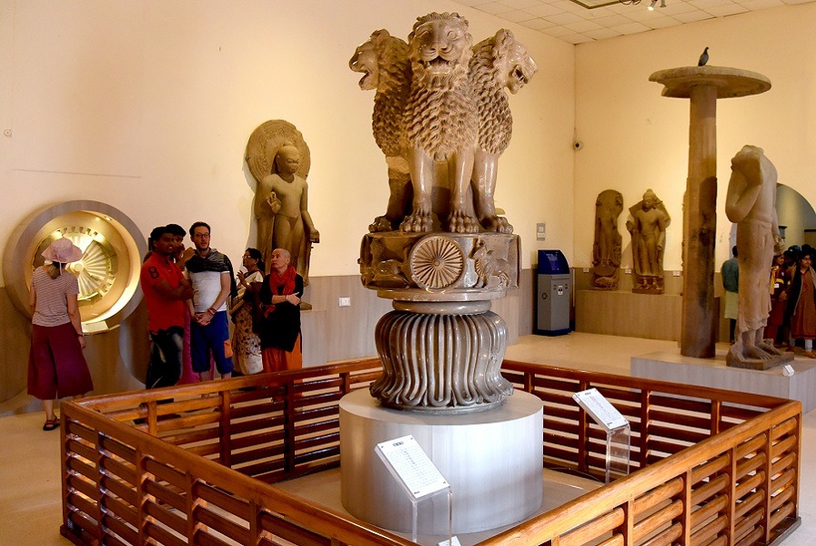 Sarnath Museum displaying ancient Buddhist artifacts