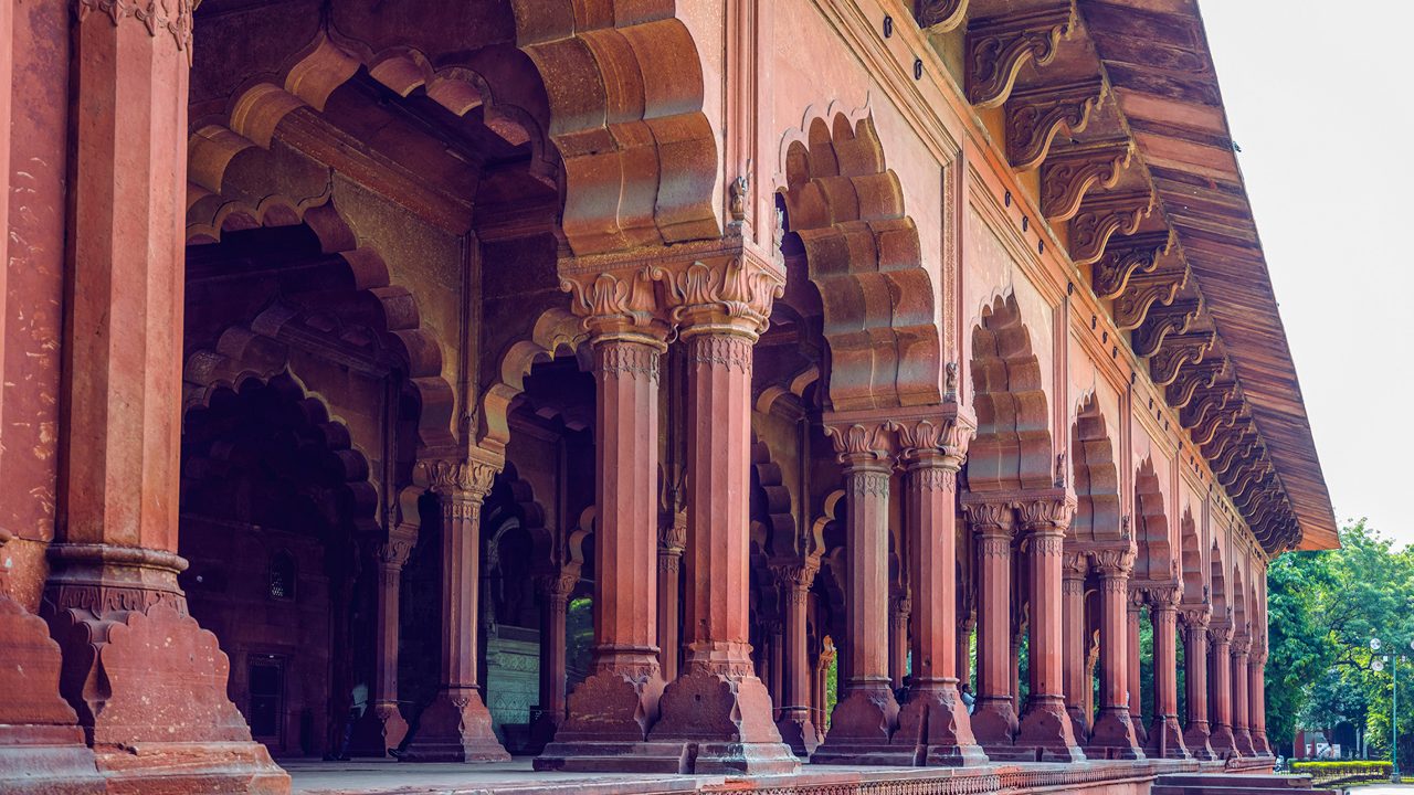 Red Fort style heritage architecture in India