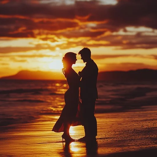 Romantic Honeymoon Beach Sunset