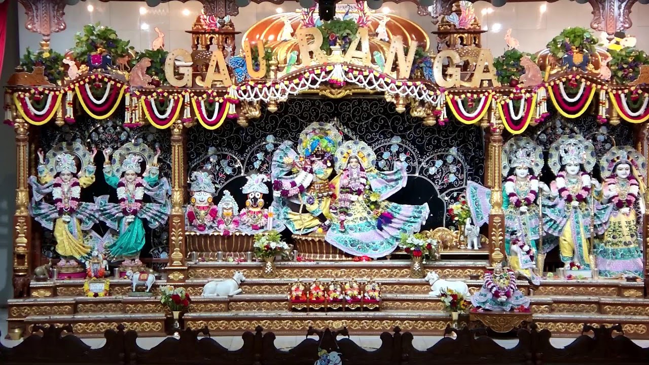 ISKCON Temple Aarti Ceremony Kanpur
