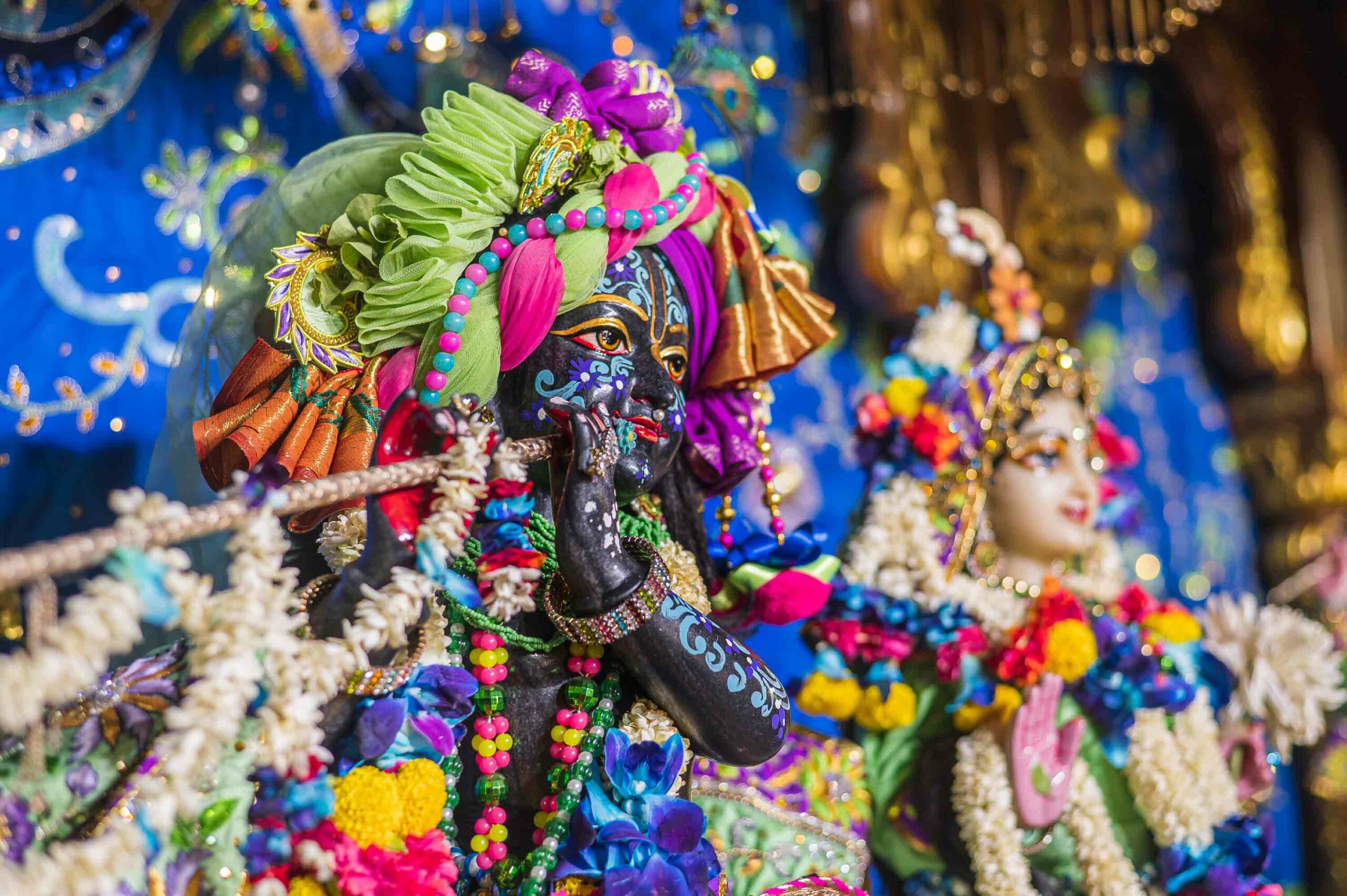 Radha Parthasarathi deities at ISKCON Temple Delhi