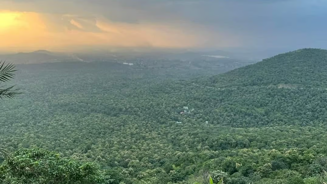 Panoramic view of Janapav Hills during sunset