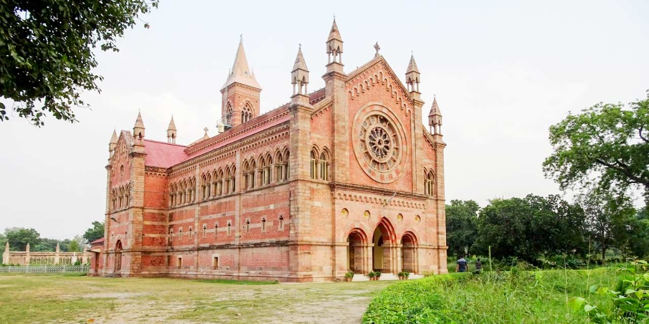 Red brick Gothic facade of Kanpur Memorial Church