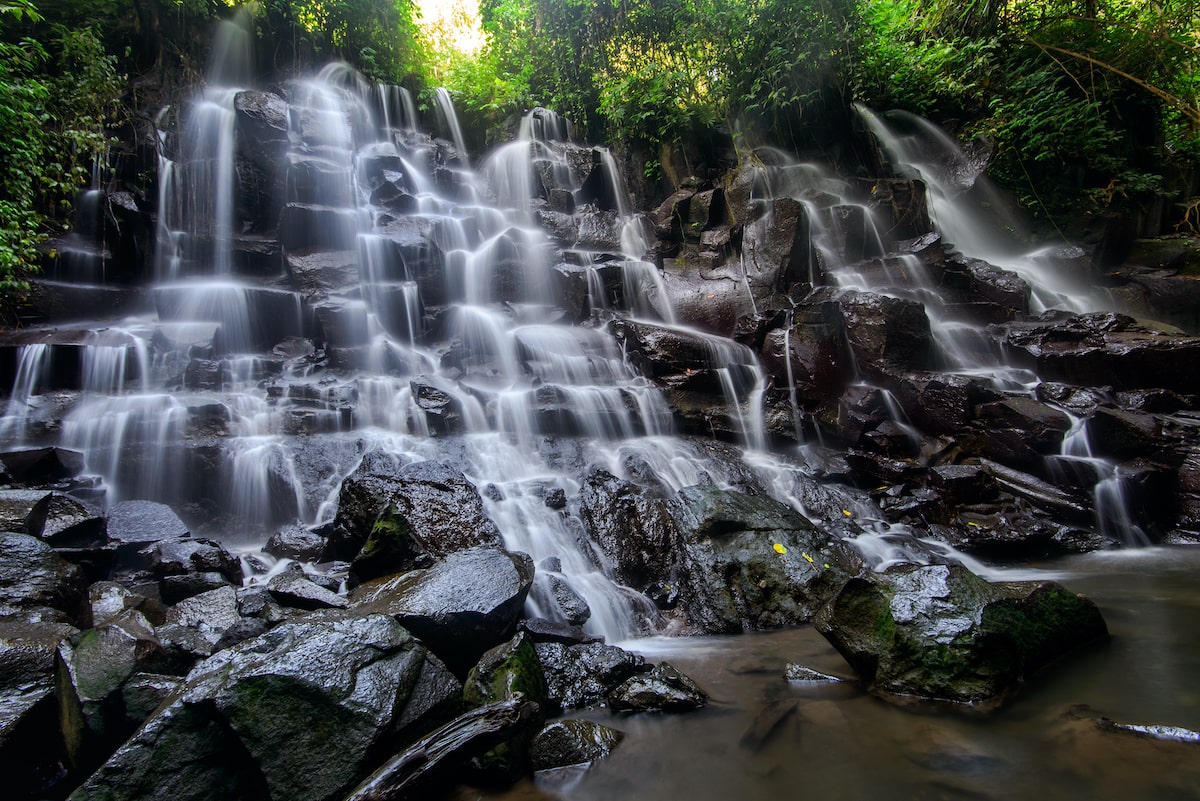 Kanto Lampo Waterfall cascades in Bali