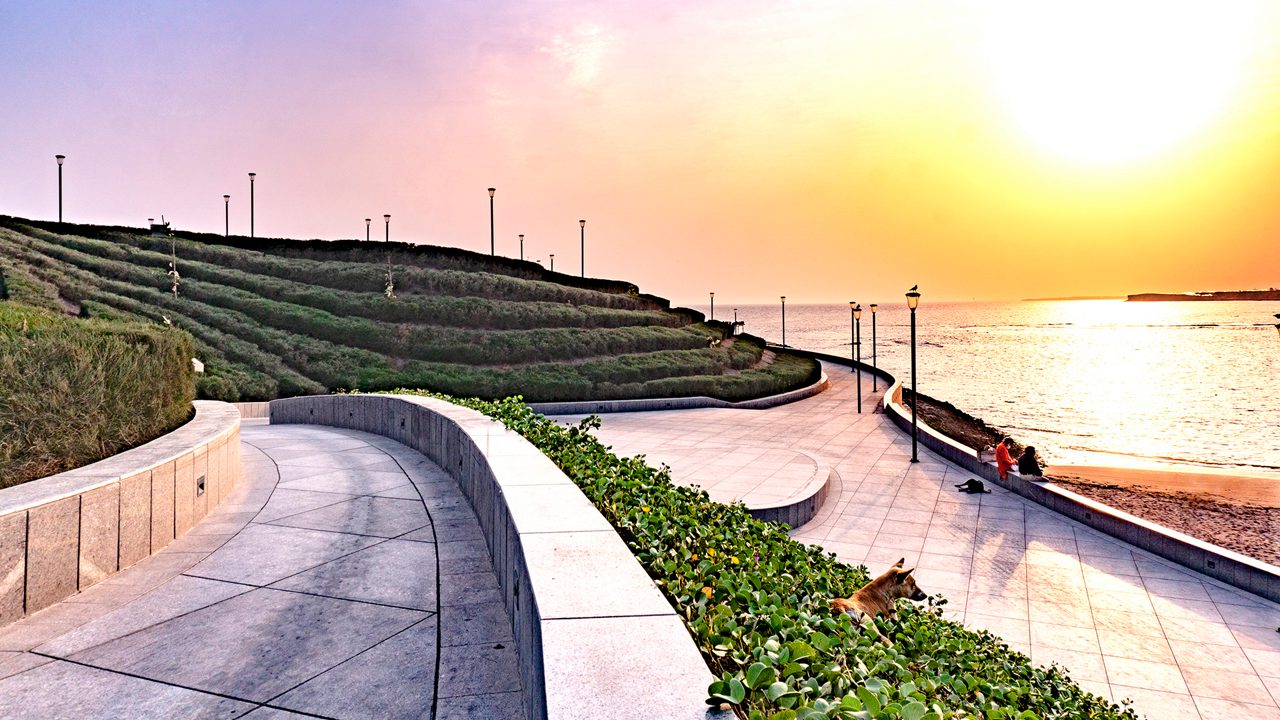 INS Khukri Memorial overlooking sea in Diu