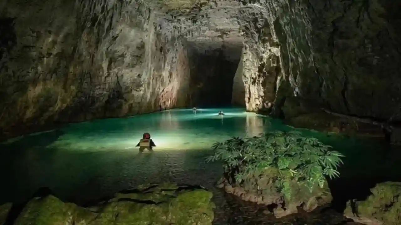 Krem Liat Prah cave landscape in Meghalaya