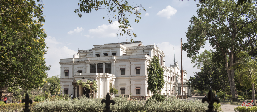 Lal Bagh Palace facade and heritage architecture in Indore