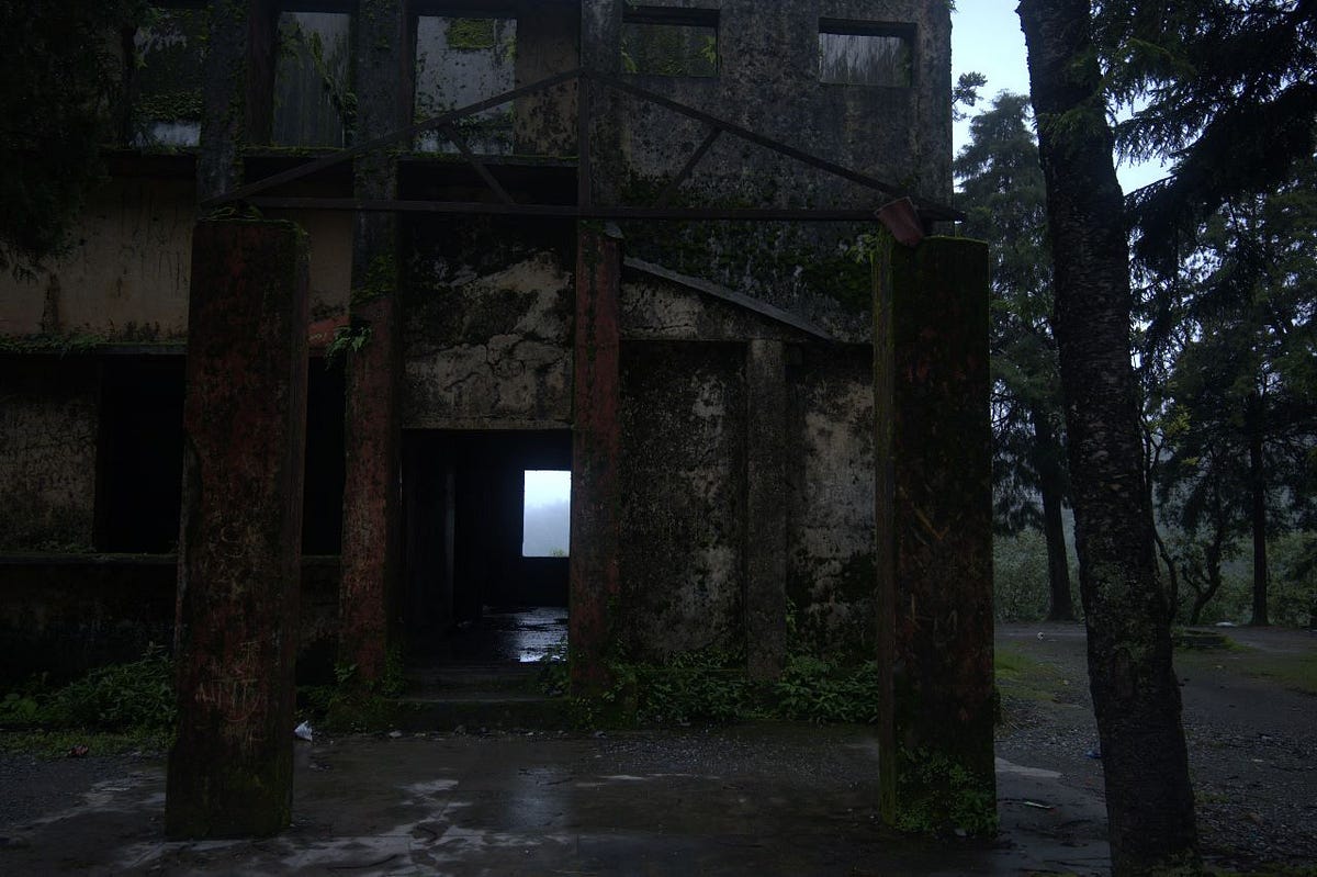 Safety warning environment around abandoned Lambi Dehar mining zone