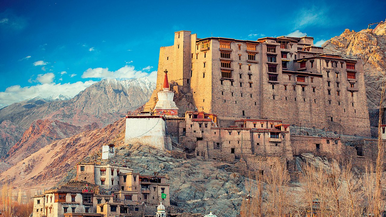 Leh Palace standing above Leh town in Ladakh