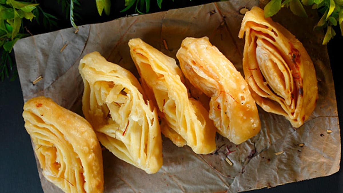 Traditional khaja sweet from Bihar in Patna