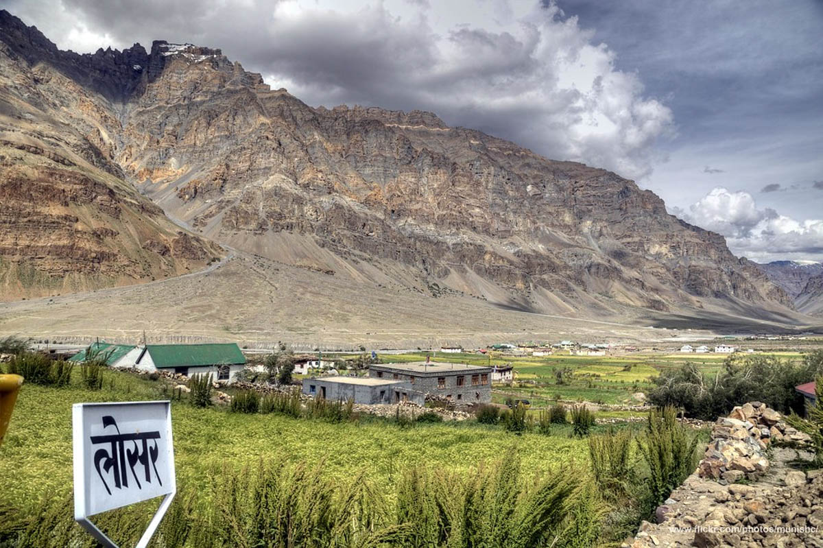 Losar village in Spiti Valley with mountain backdrop and traditional homes